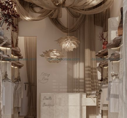 Thiết kế thi công nội thất cửa hàng quần áo nữ trọn gói