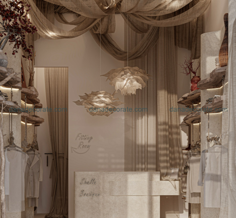 Thiết kế thi công nội thất cửa hàng quần áo nữ trọn gói