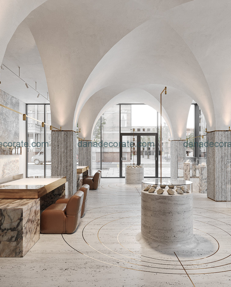 Thiết kế thi công trọn gói cửa hàng trang sức sang trọng đẳng cấp