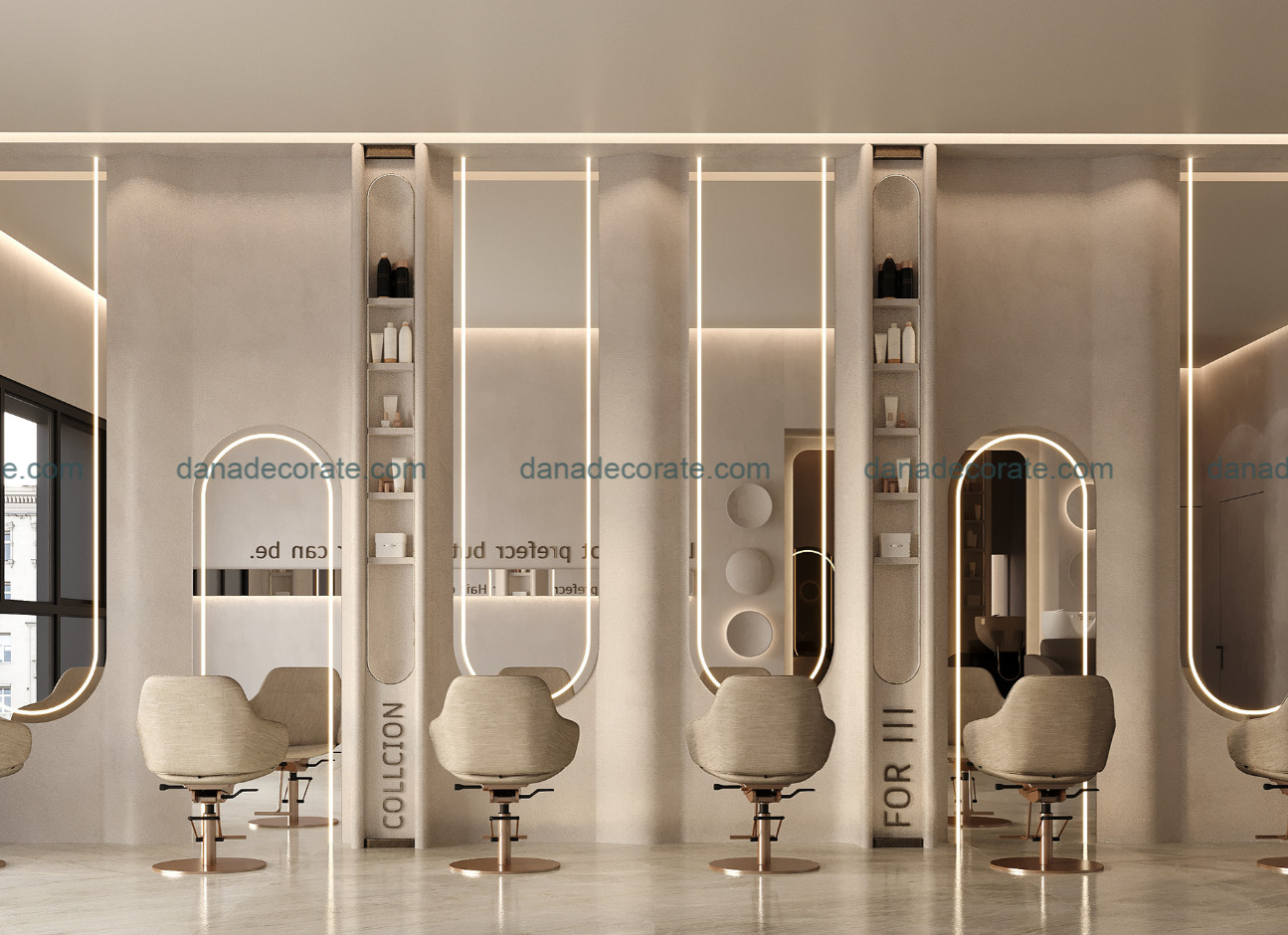 Thiết kế thi công salon tóc tại Đà Nẵng