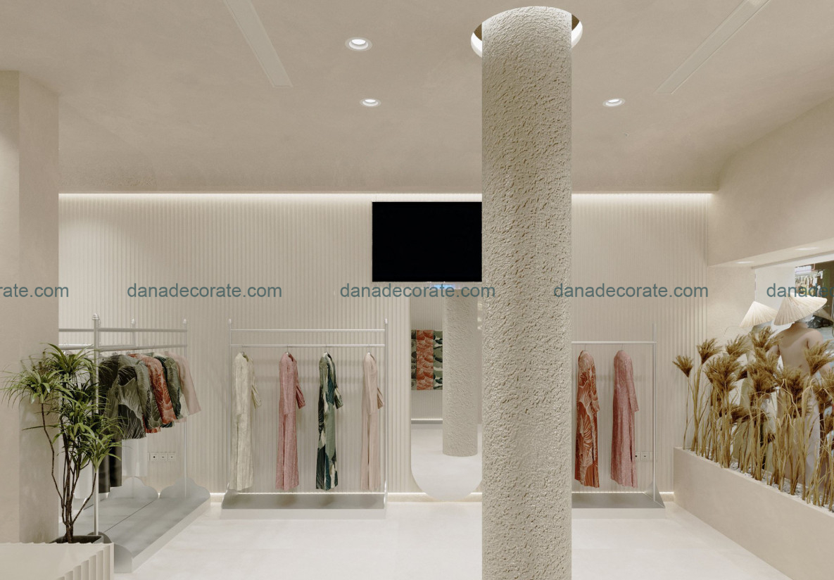 Thiết kế thi công shop áo dài truyền thống phong cách kết hợp hiện đại và tân cổ điển