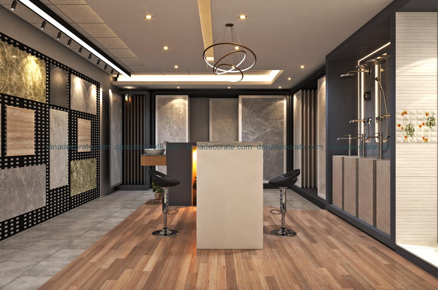 Thiết kế thi công showroom trang thiết bị vật liệu nội thất xây dựng