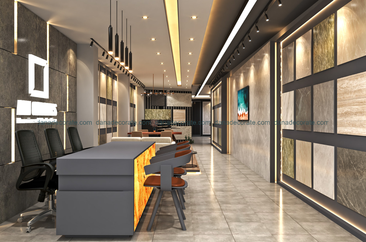 Thiết kế thi công showroom trang thiết bị vật liệu nội thất xây dựng