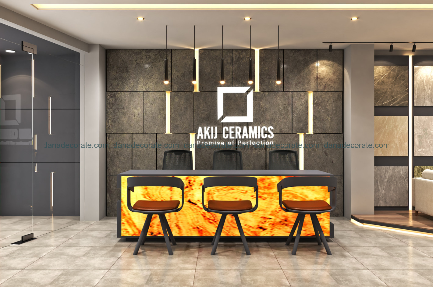 Thiết kế thi công showroom trang thiết bị vật liệu nội thất xây dựng