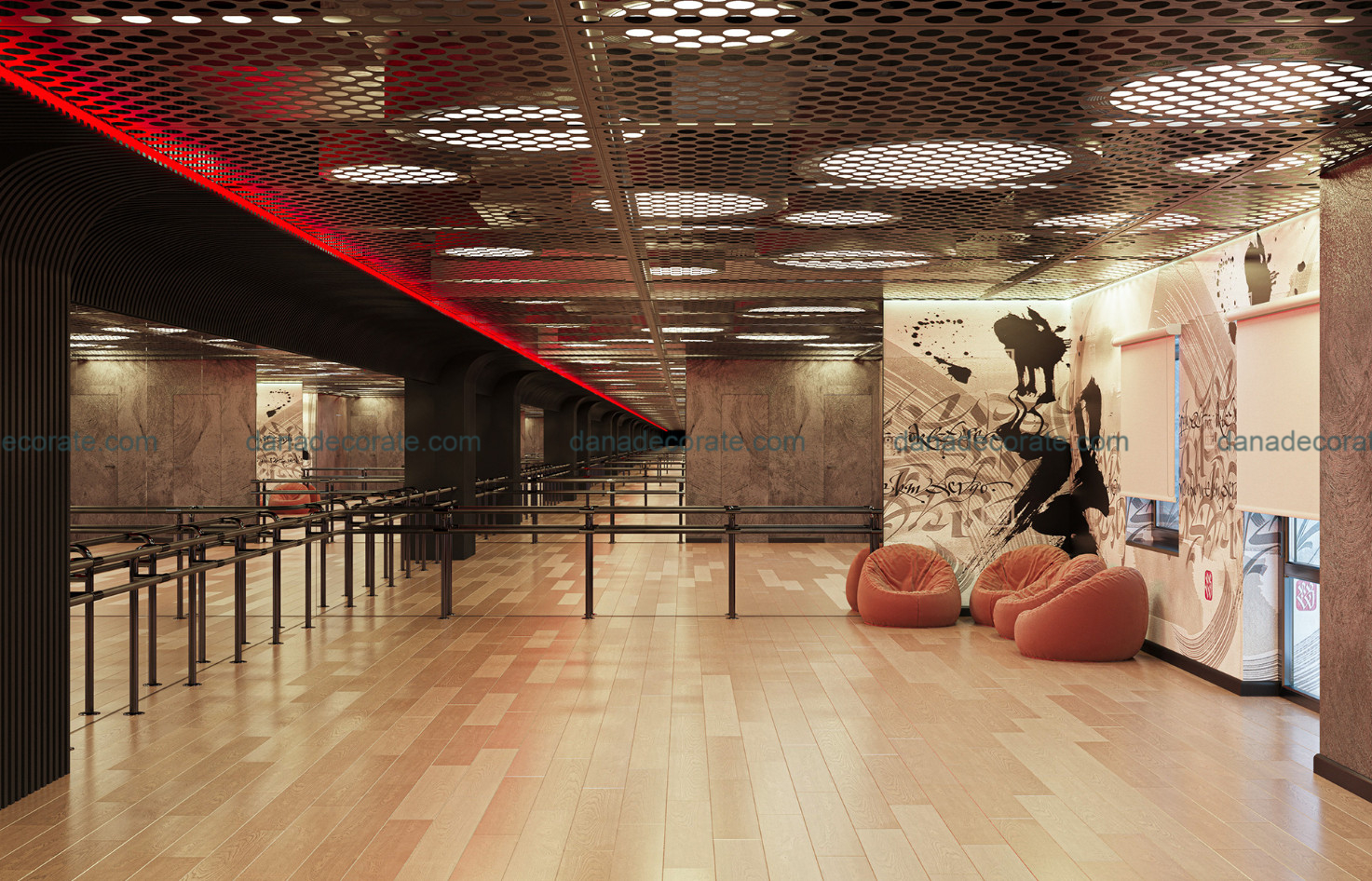 Thiết kế thi công trọn gói phòng dance theo phong cách hiện đại trẻ trung năng động