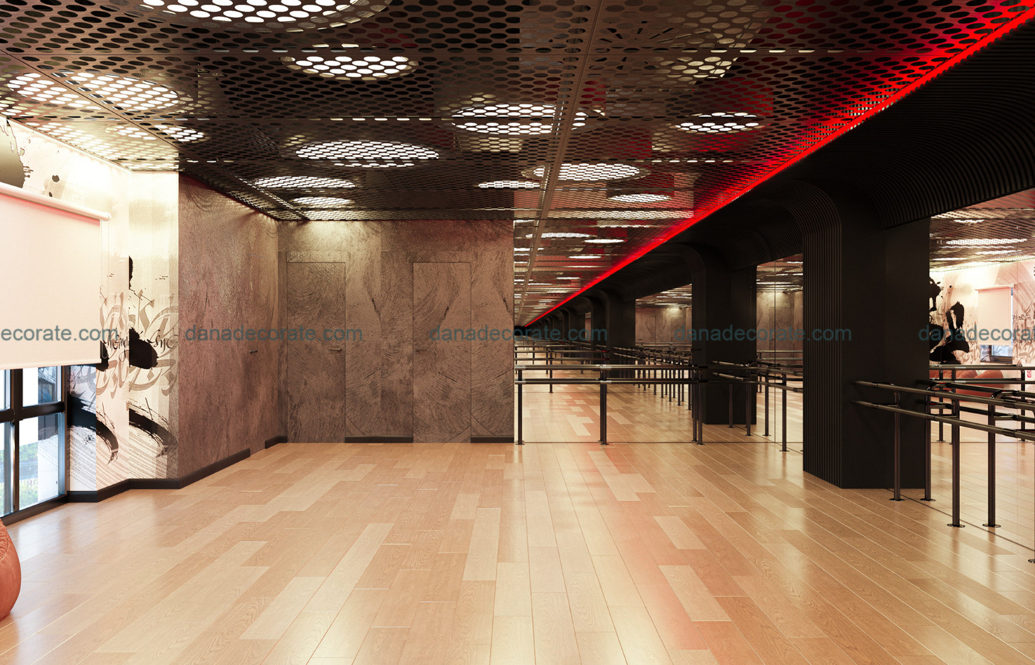 Thiết kế thi công trọn gói phòng dance theo phong cách hiện đại trẻ trung năng động