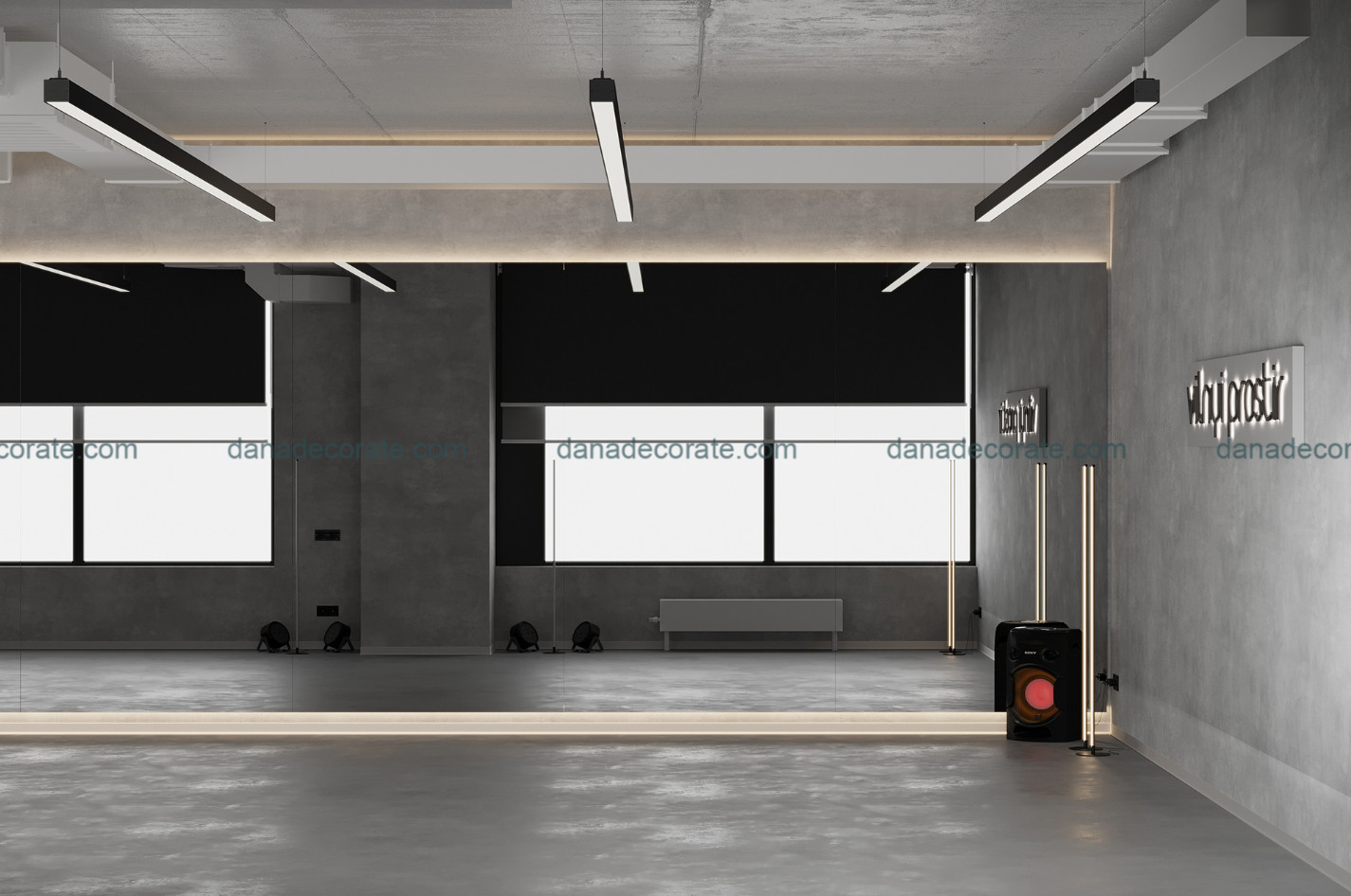 Thiết kế thi công trọn gói phòng dance theo phong cách hiện đại trẻ trung năng động