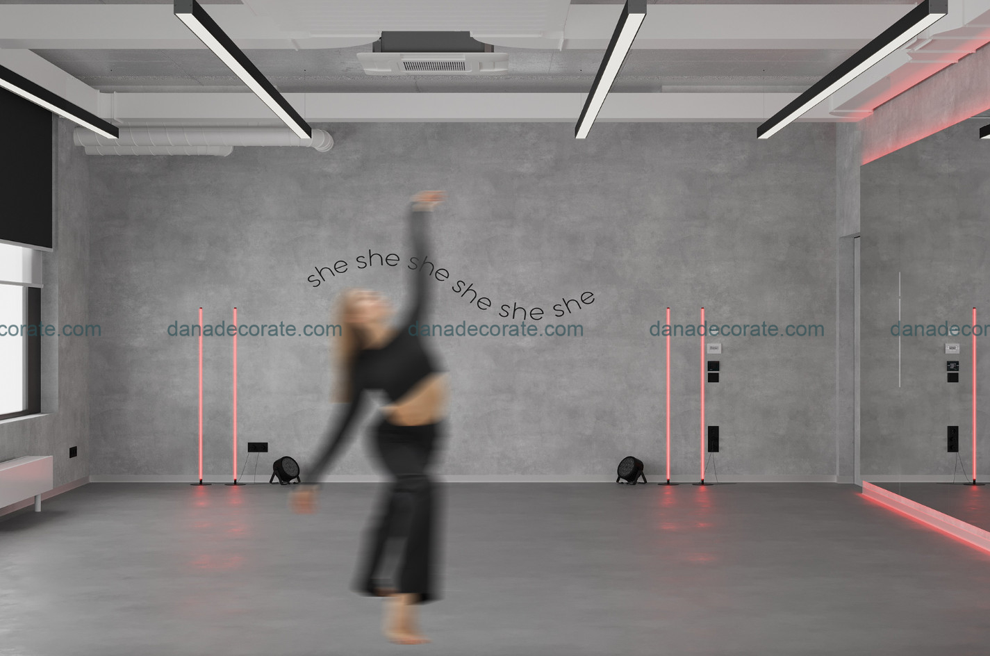 Thiết kế thi công trọn gói phòng dance theo phong cách hiện đại trẻ trung năng động