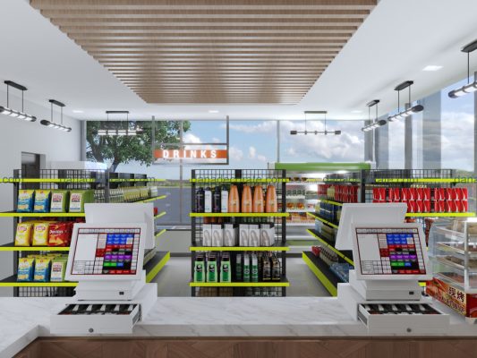 Thiết kế thi công trọn gói siêu thị bán lẻ quy mô nhỏ theo phong cách hiện đại