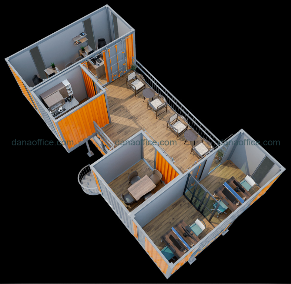 Thiết kế nội thất office container tại Đà Nẵng