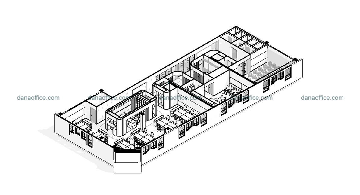 Mặt bằng bố trí không gian văn phòng tại Đà Nẵng
