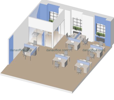 Mặt bằng bố trí không gian nhà văn phòng