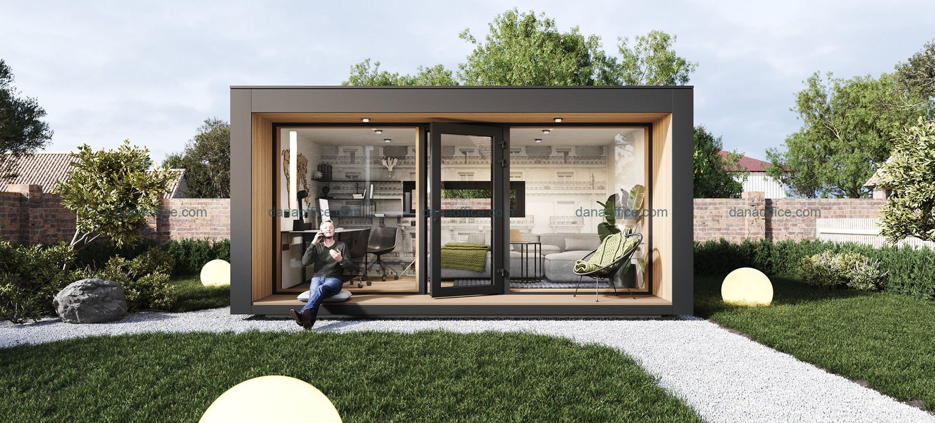 Thiết kế văn phòng container phong cách xanh