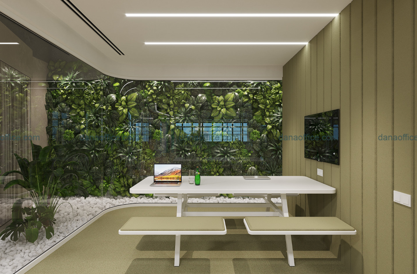 Thiết kế khu vực làm việc gần gũi với thiên nhiên