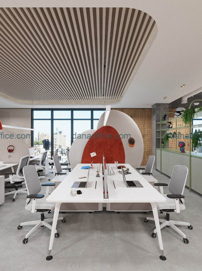 Sử dụng những màu "nóng" làm điểm nhấn nhằm kích thích sự sáng tạo trong công việc