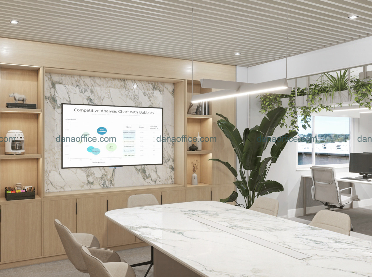 Thiết kế nội thất hiện đại cho văn phòng 120m2