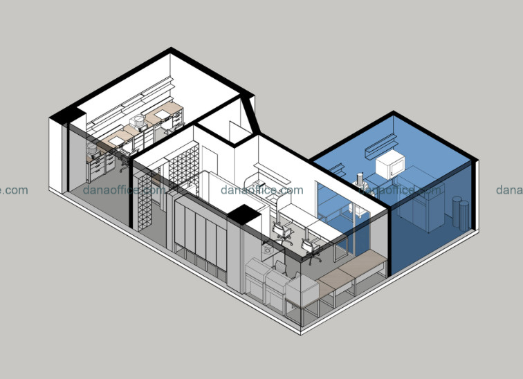 Mặt bằng bố trí không gian văn phòng 10m2 