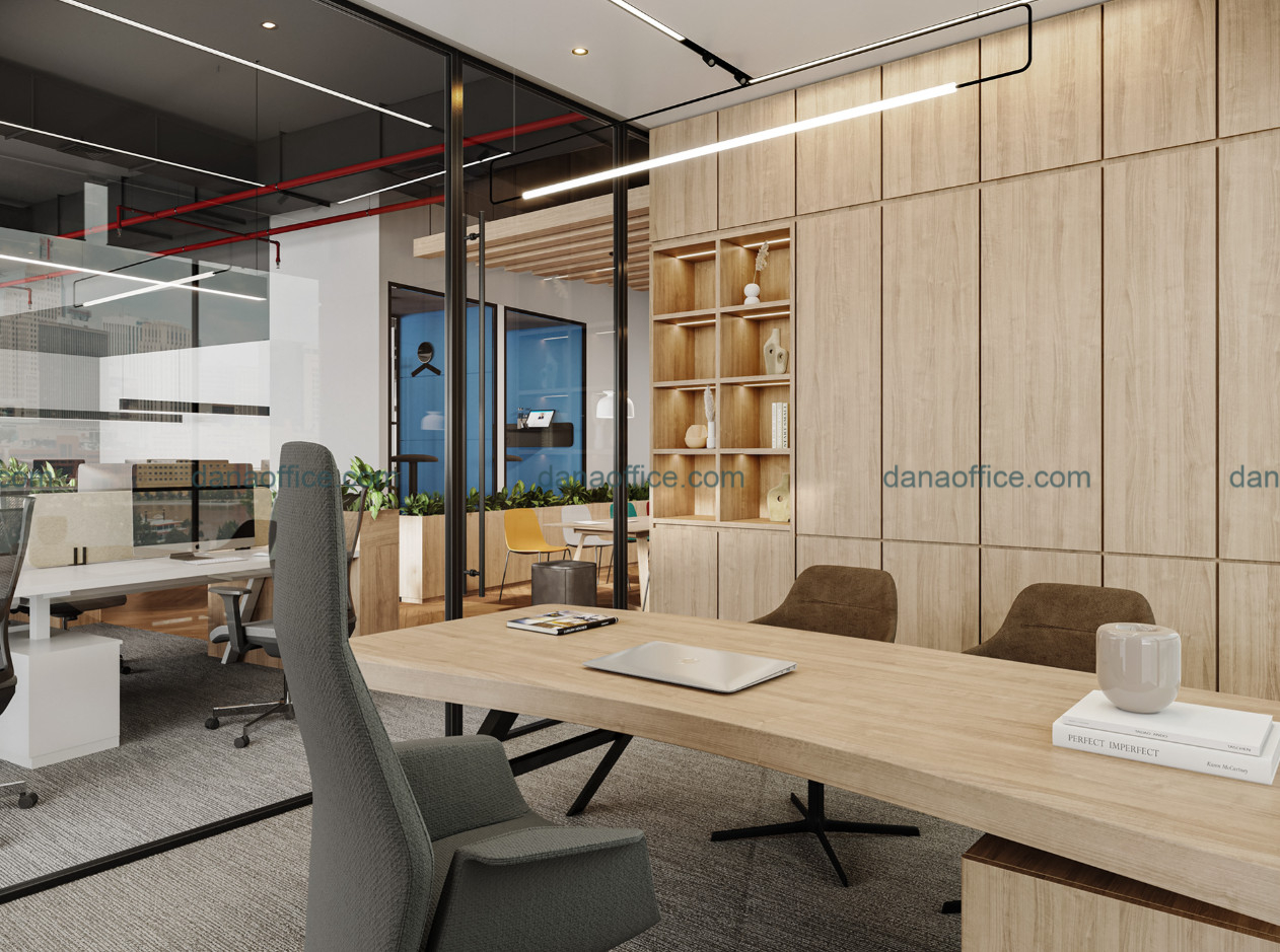 Thiết kế văn phòng 200m2 ấn tượng 