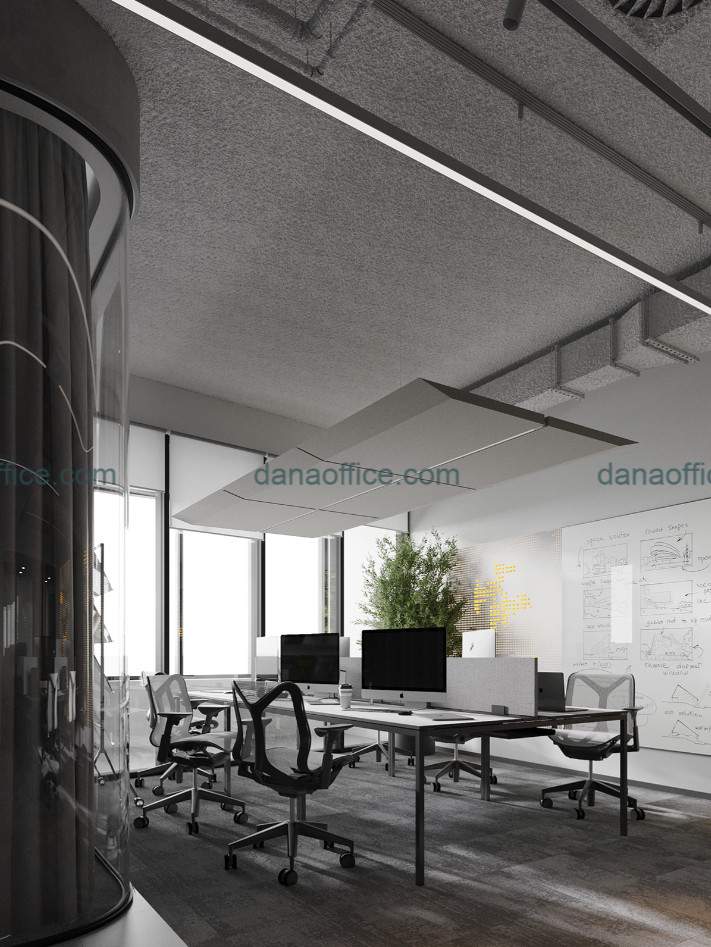 Thiết kế văn phòng 80m2 đơn giản