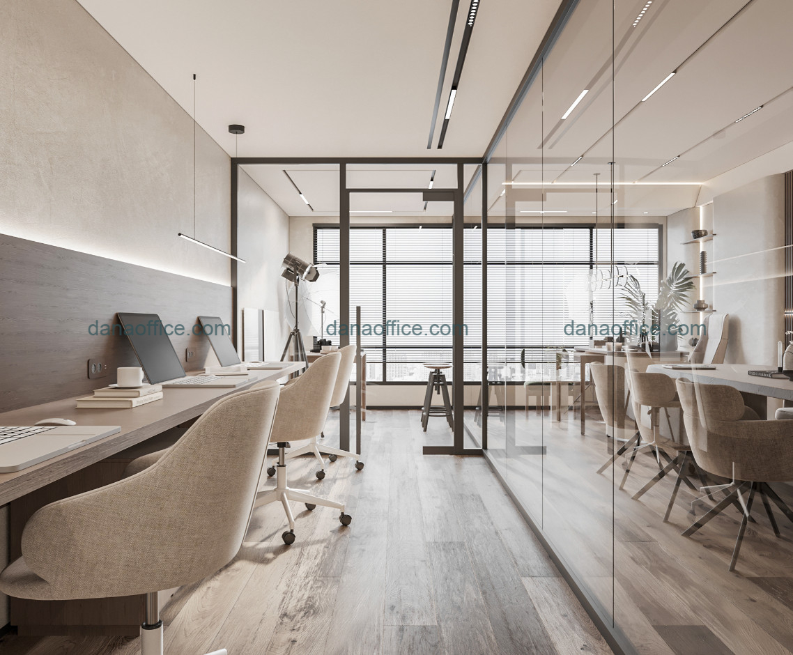 Thiết kế cửa sổ lớn để ánh sáng phân bổ khắp văn phòng