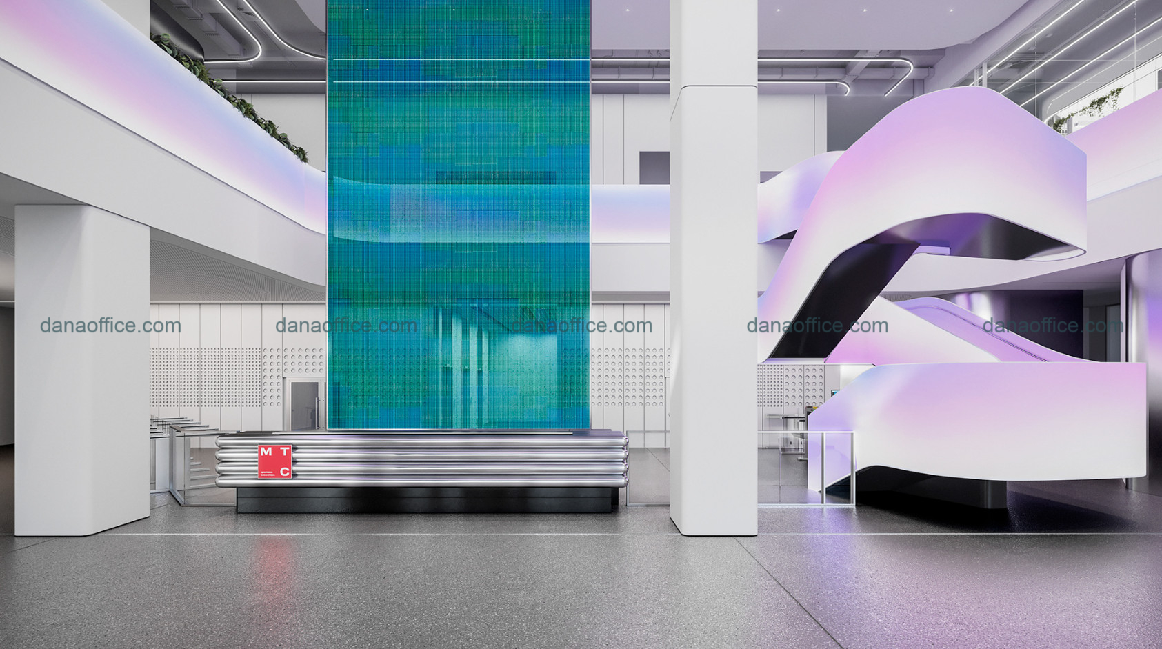 Bố trí lối đi phù hợp cho văn phòng 7 tầng