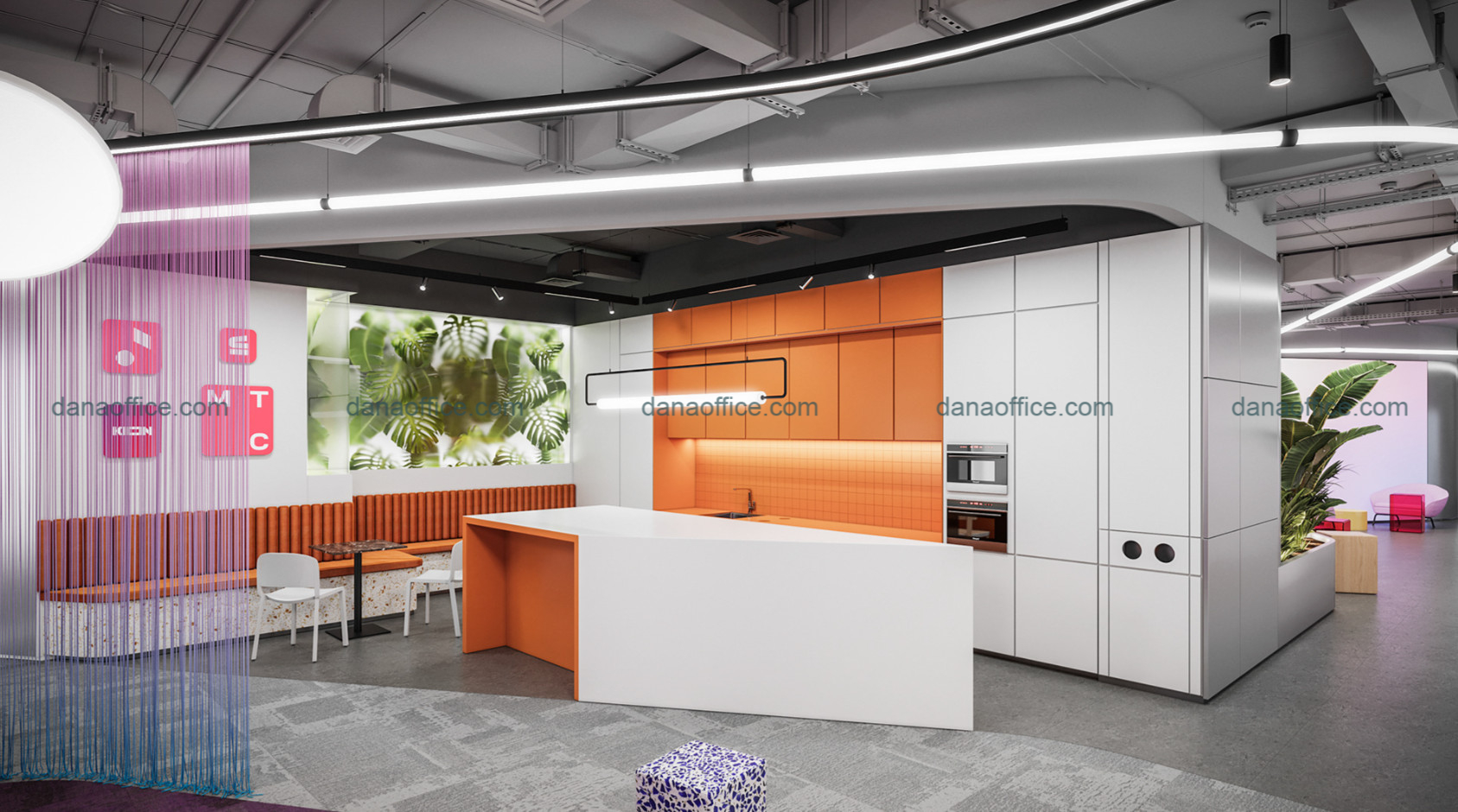 Tạo điểm nhấn cho văn phòng bằng gam màu nổi