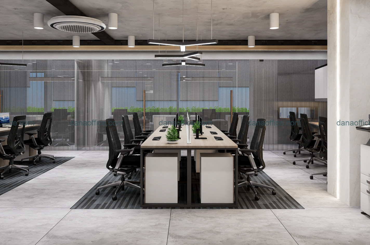 Bố trí cây xanh trong văn phòng