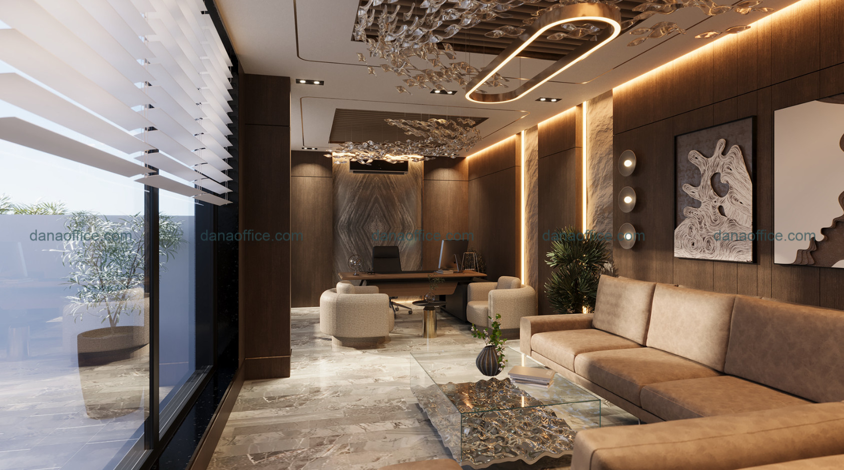 Thiết kế văn phòng làm việc tinh tế