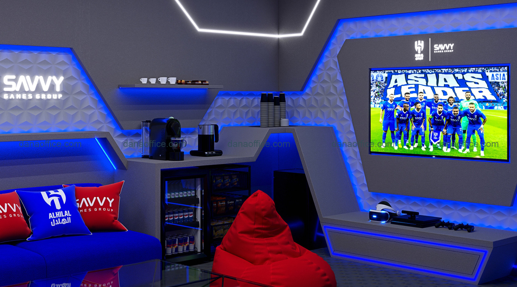 Không gian văn phòng game sống động