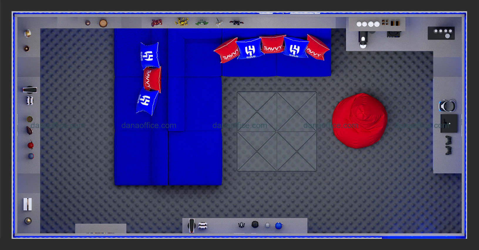 Mặt bằng bố trí không gian văn phòng game