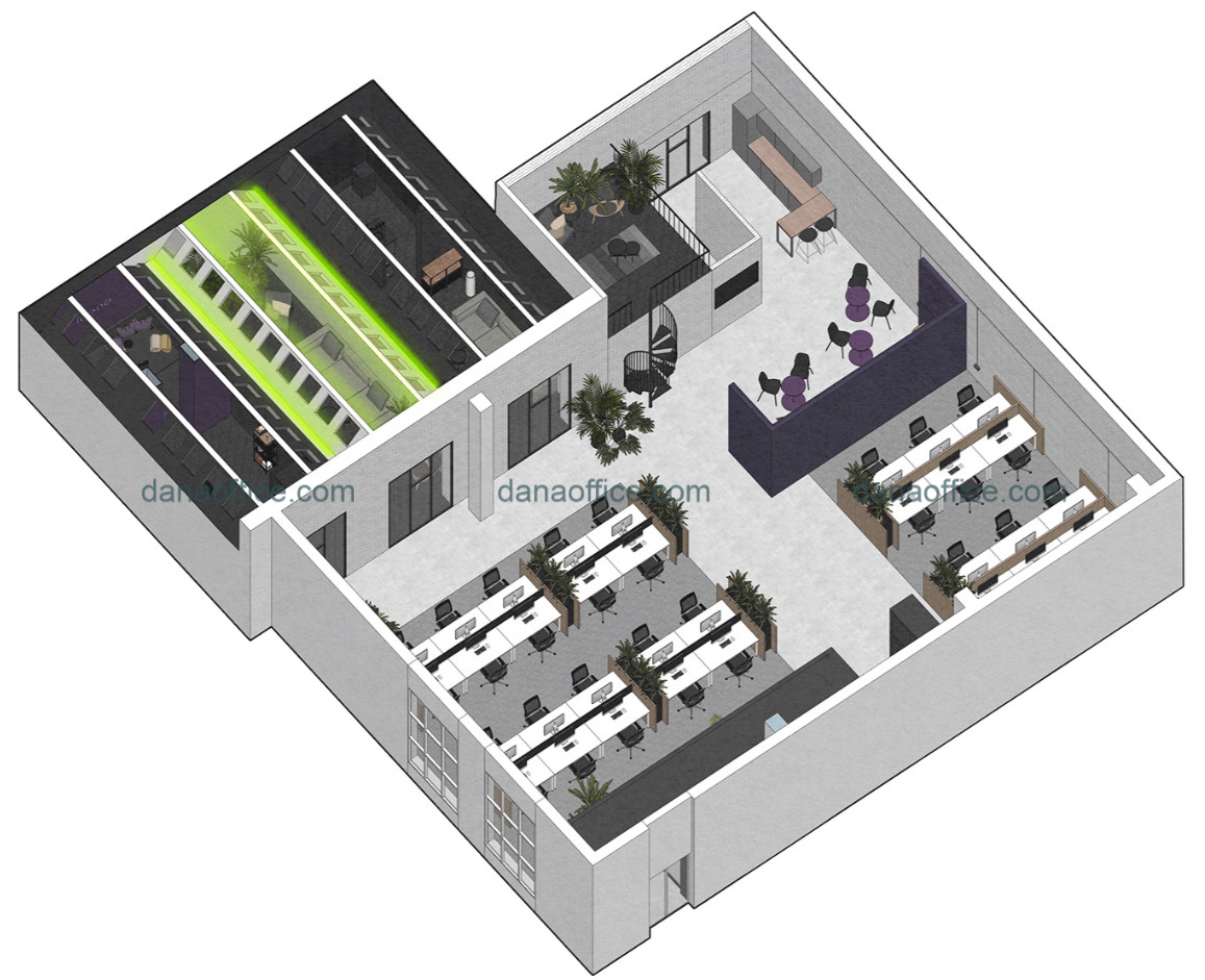 Mặt bằng bố trí không gian văn phòng làm việc