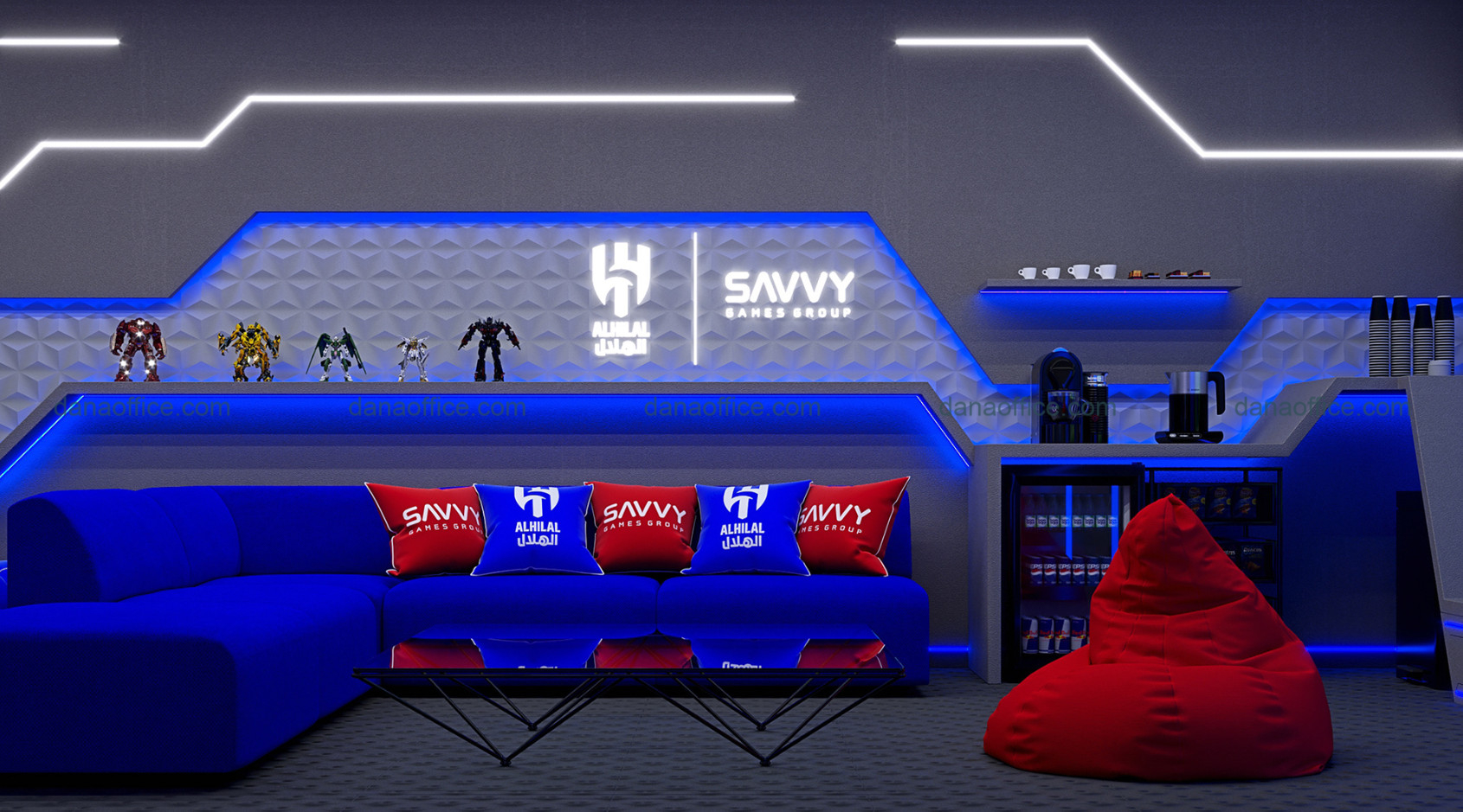 Nội thất văn phòng game độc đáo, thiên hướng phóng khoáng