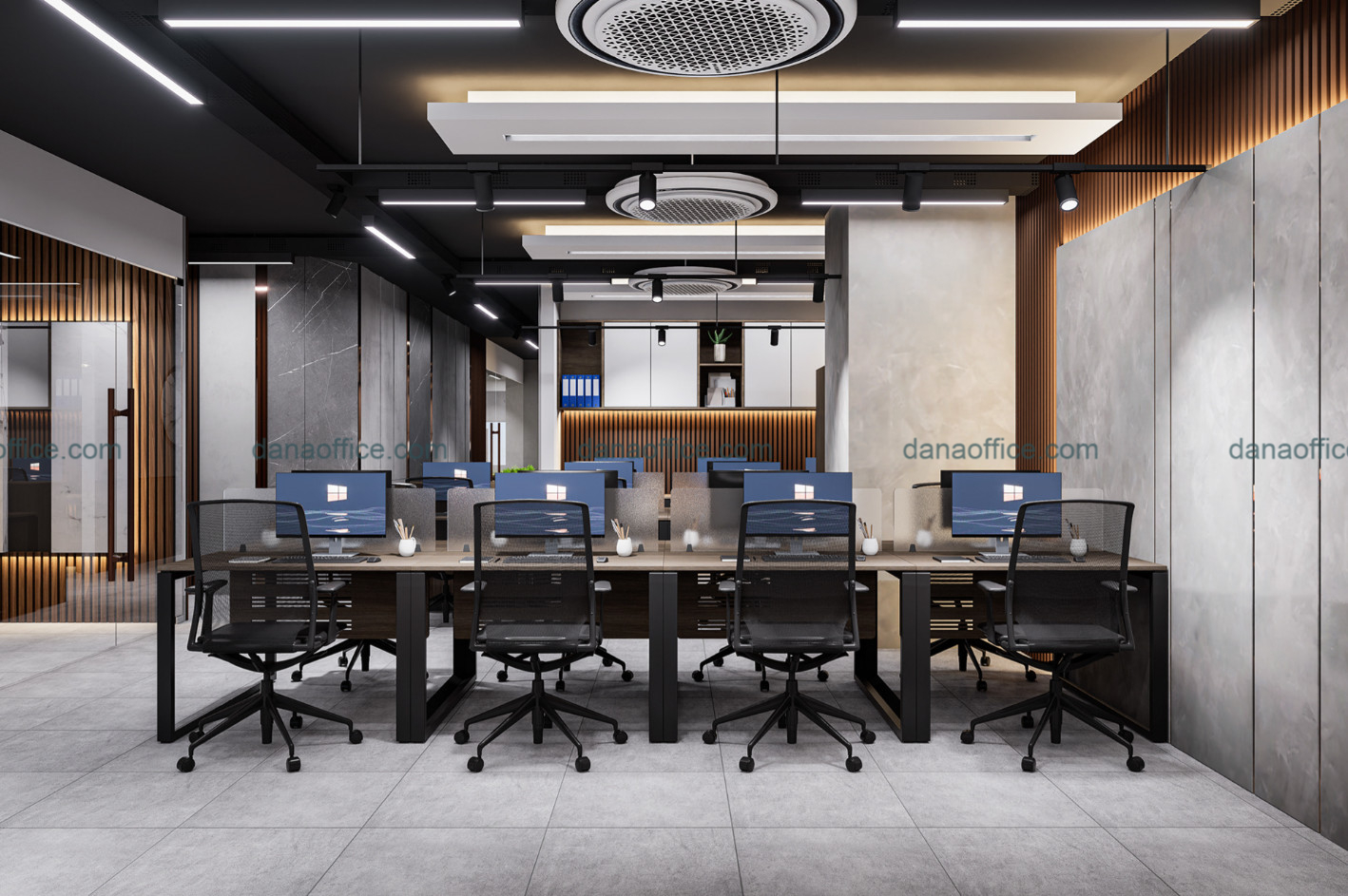 Thiết kế không gian mở cho văn phòng